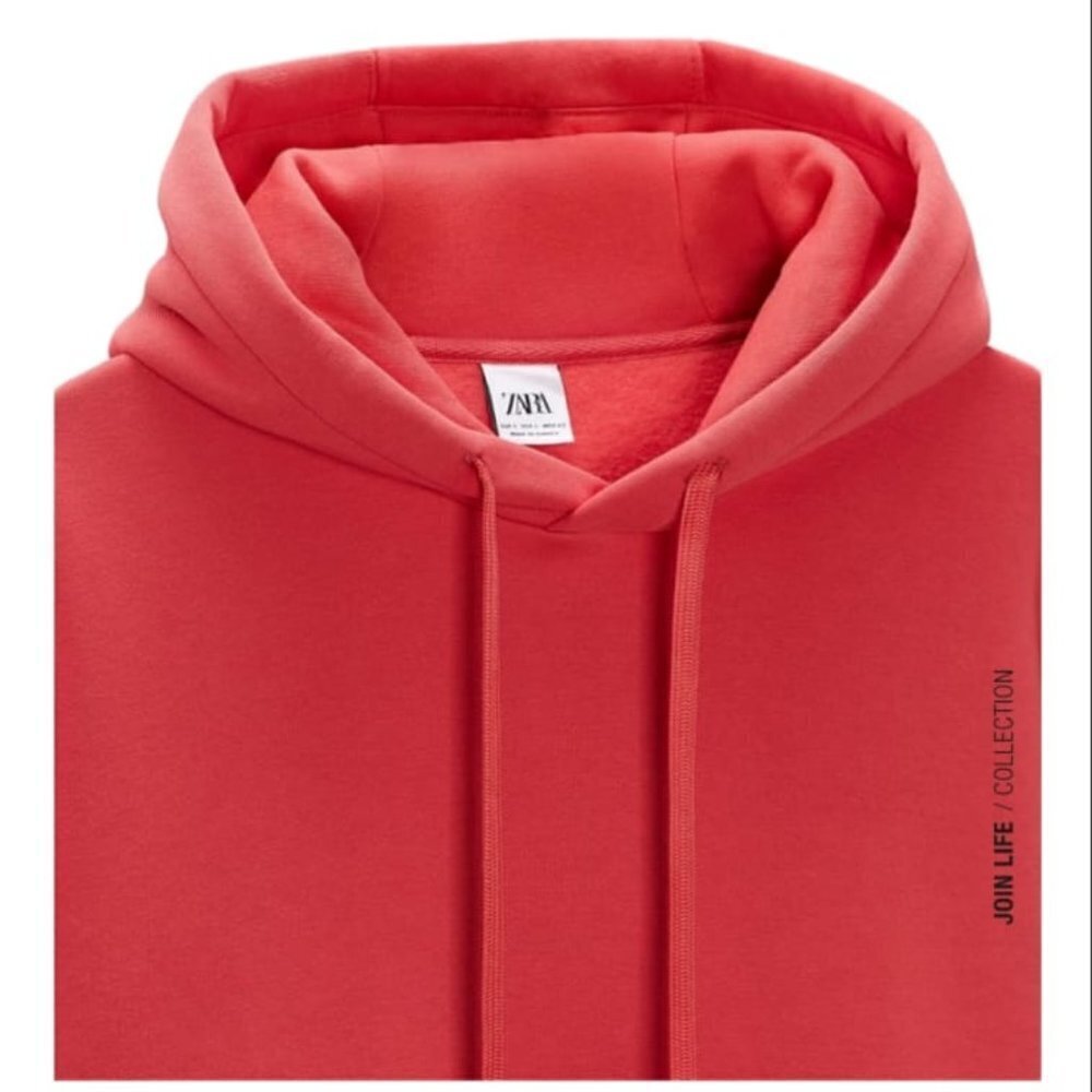 ZARA BASIC HOODIE SWEATSHIRT RASPBERRY | 0761/410 - Picture 5 of 5